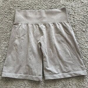 Gray High-Waisted Shorts